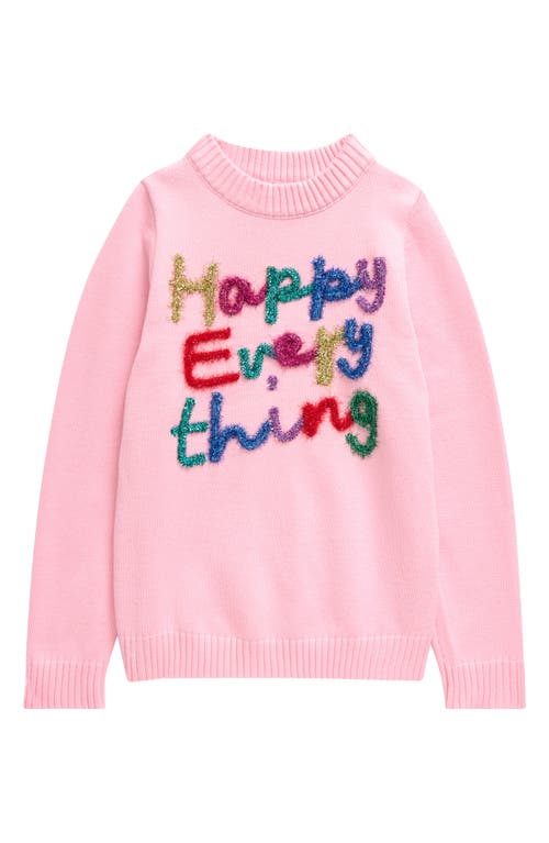 Shop Lola & The Boys Lola + The Boys Kids' Happy Everything Tinsel Sweater In Pink