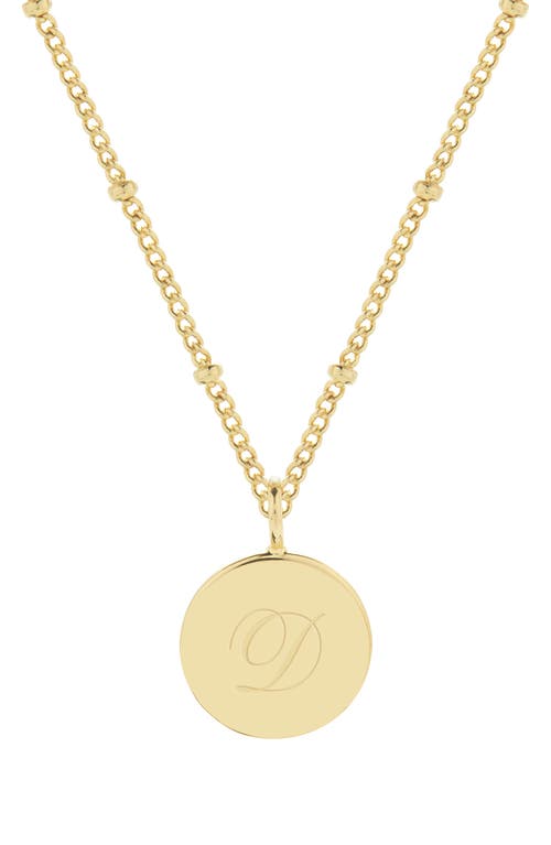 Lizzie Initial Pendant Necklace in Gold D