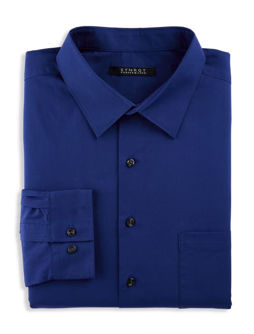Synrgy by DXL Performance Solid Dress Shirt Navy at Nordstrom,