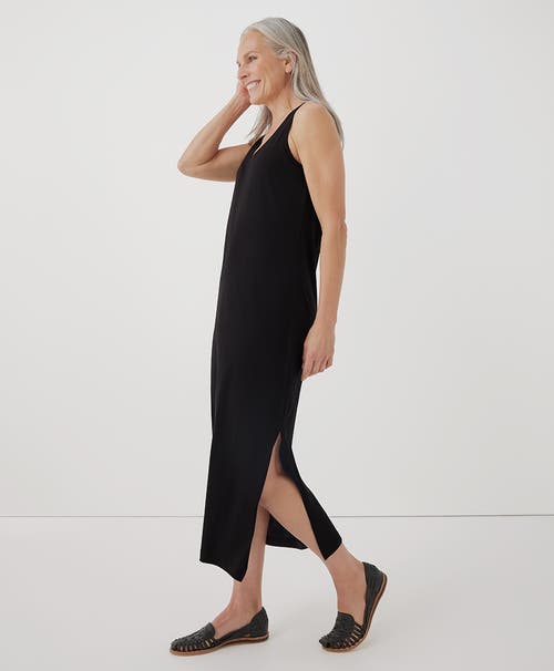 Pact Organic Softspun Tank Midi Dress In Black