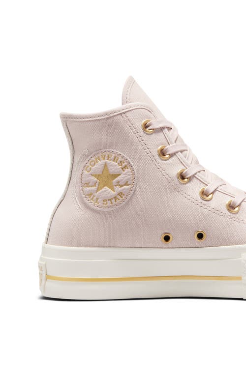 Shop Converse Chuck Taylor® All Star® Lift High Top Platform Sneaker In Flush Stone/egret/gold