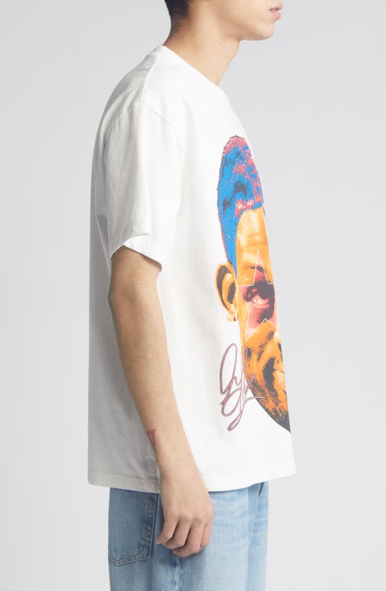 Shop Id Supply Co Rodman Star Eyed Cotton Graphic T-shirt In White