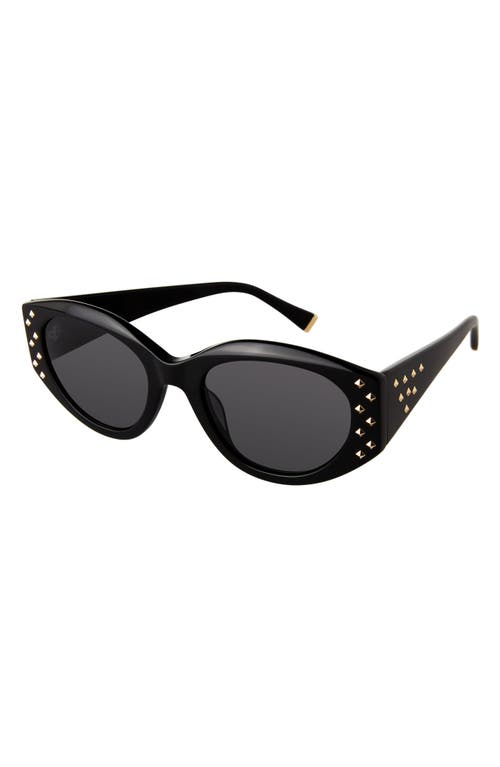 Journey 56mm Oval Sunglasses in Black/Gold