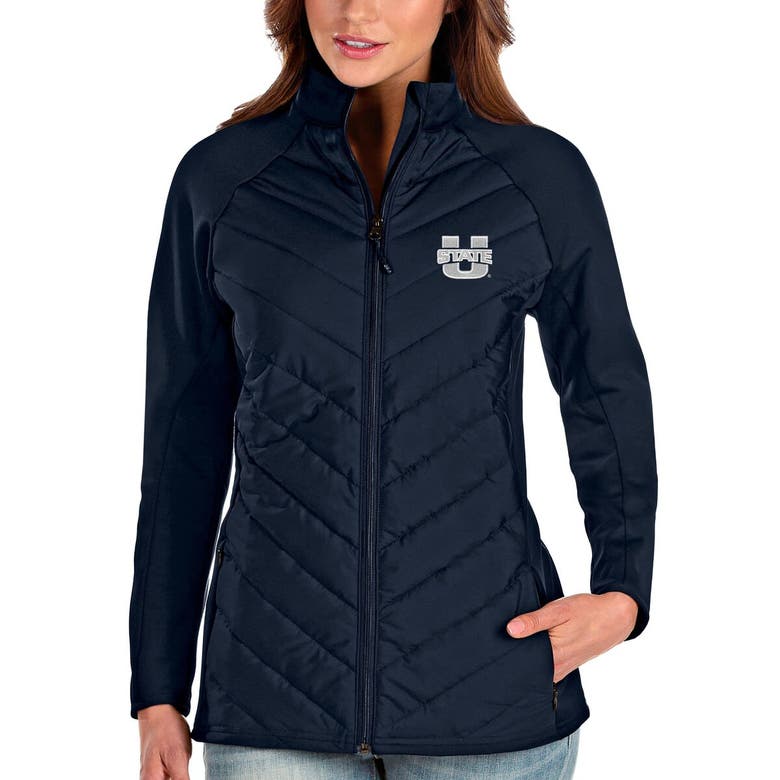 Shop Antigua Navy Utah State Aggies Altitude Full-zip Puffer Jacket