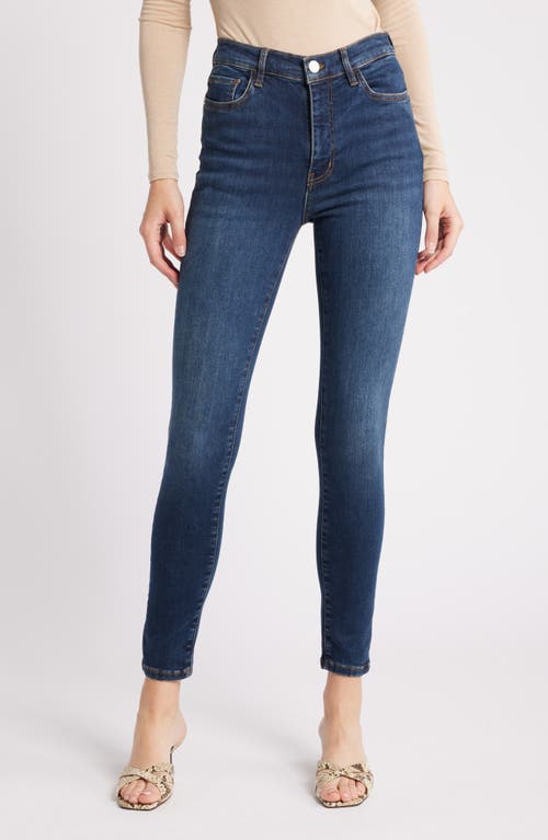 Shop Frame Le High Waist Skinny Jeans In Moonflower