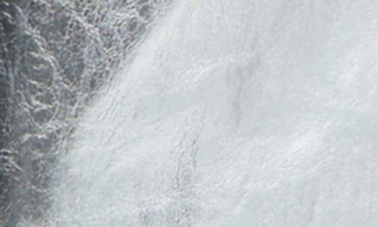 Mango Wideleg Foil Trousers Silver In Silver