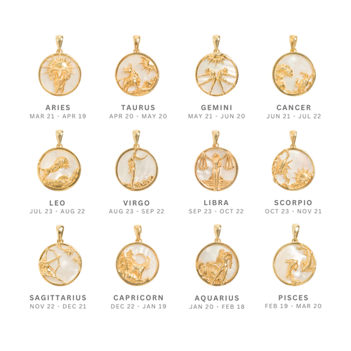 Shop Freya Rose Zodiac Pendant In Virgo