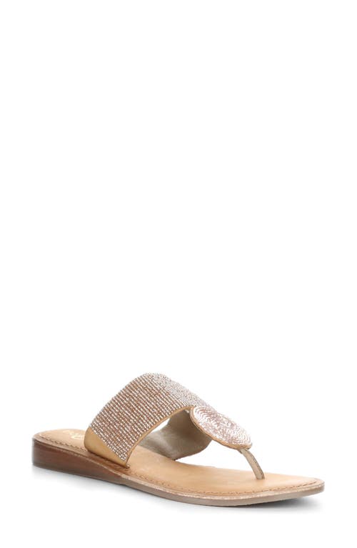 Bos. & Co. Judy Sandal in Rose Gold Beaded