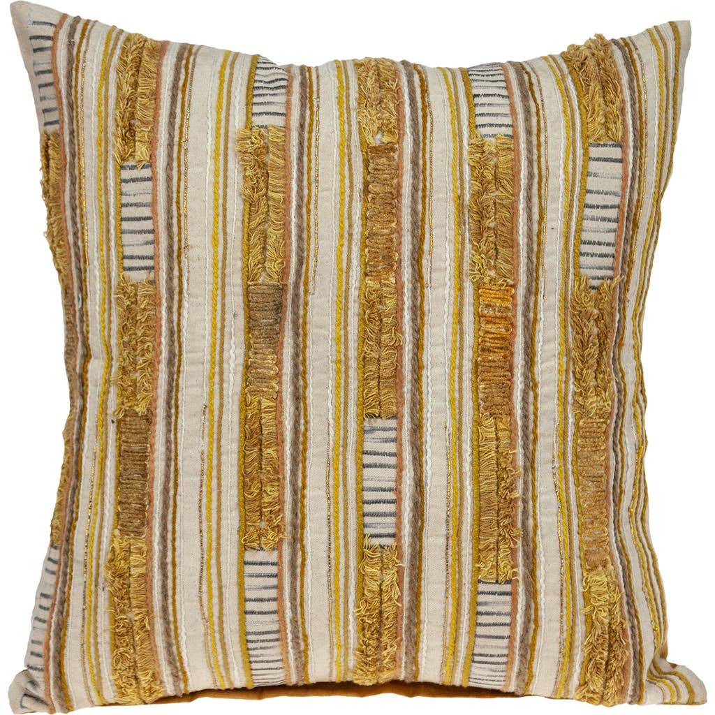 Parkland Collection Paxton Embroidered Throw Pillow In Beige
