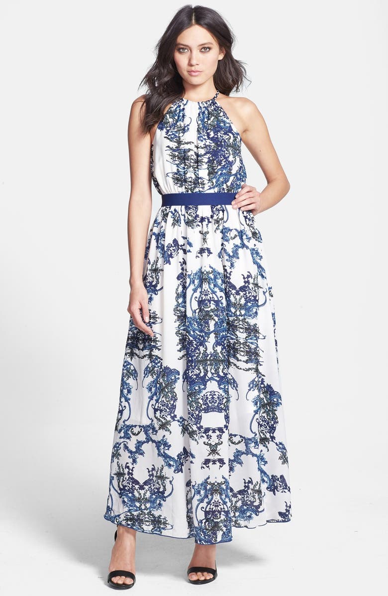 Lucy Paris Brocade Print Maxi Dress | Nordstrom