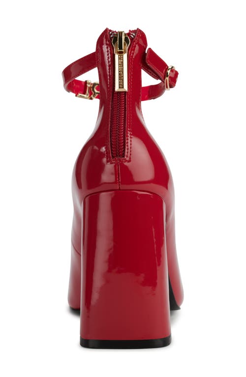 Shop Karl Lagerfeld Paris Pavla Ankle Strap Pump In Classic Red
