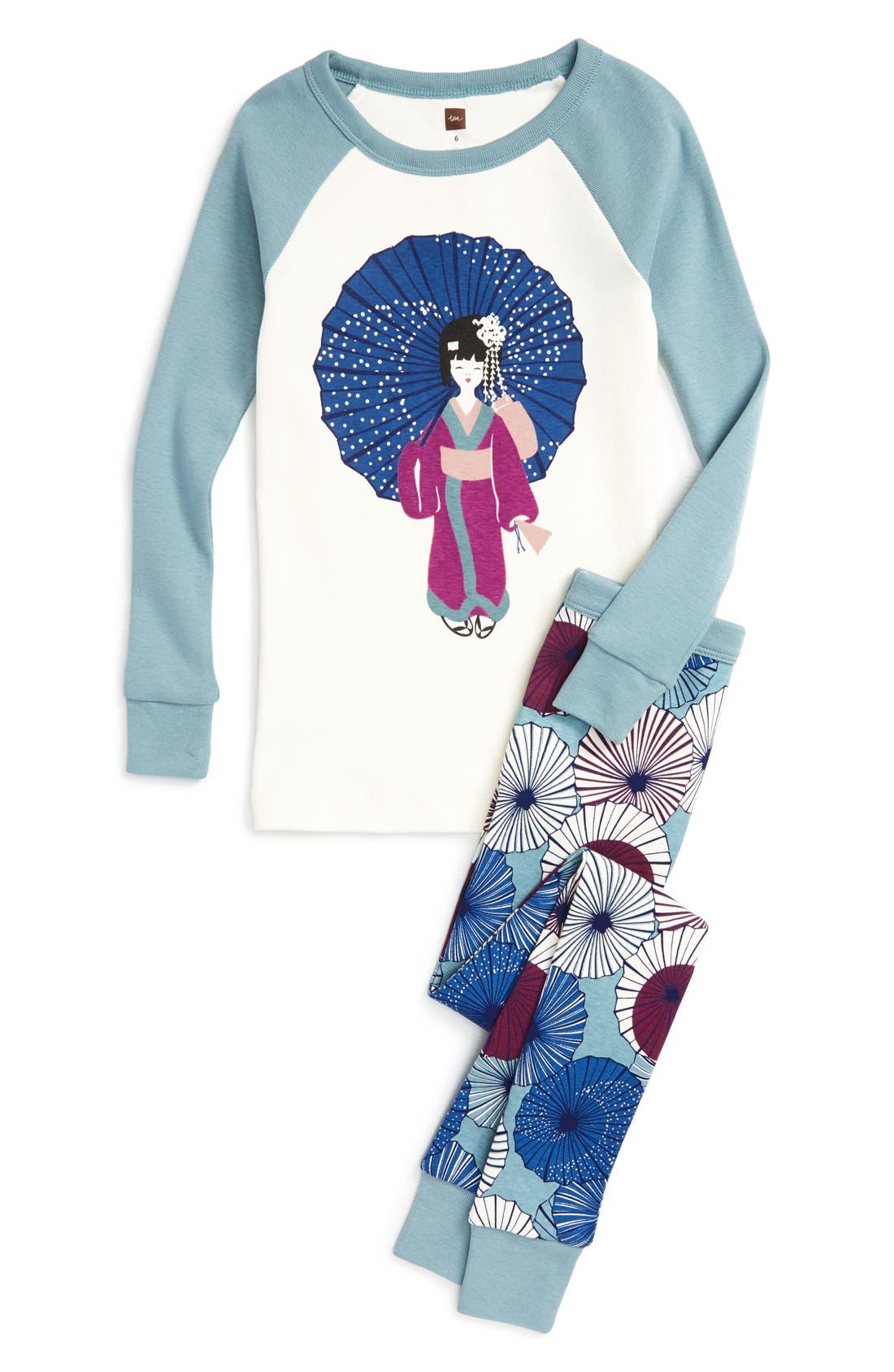 Tea Collection Parasoru Fitted TwoPiece Pajamas (Toddler Girls, Little