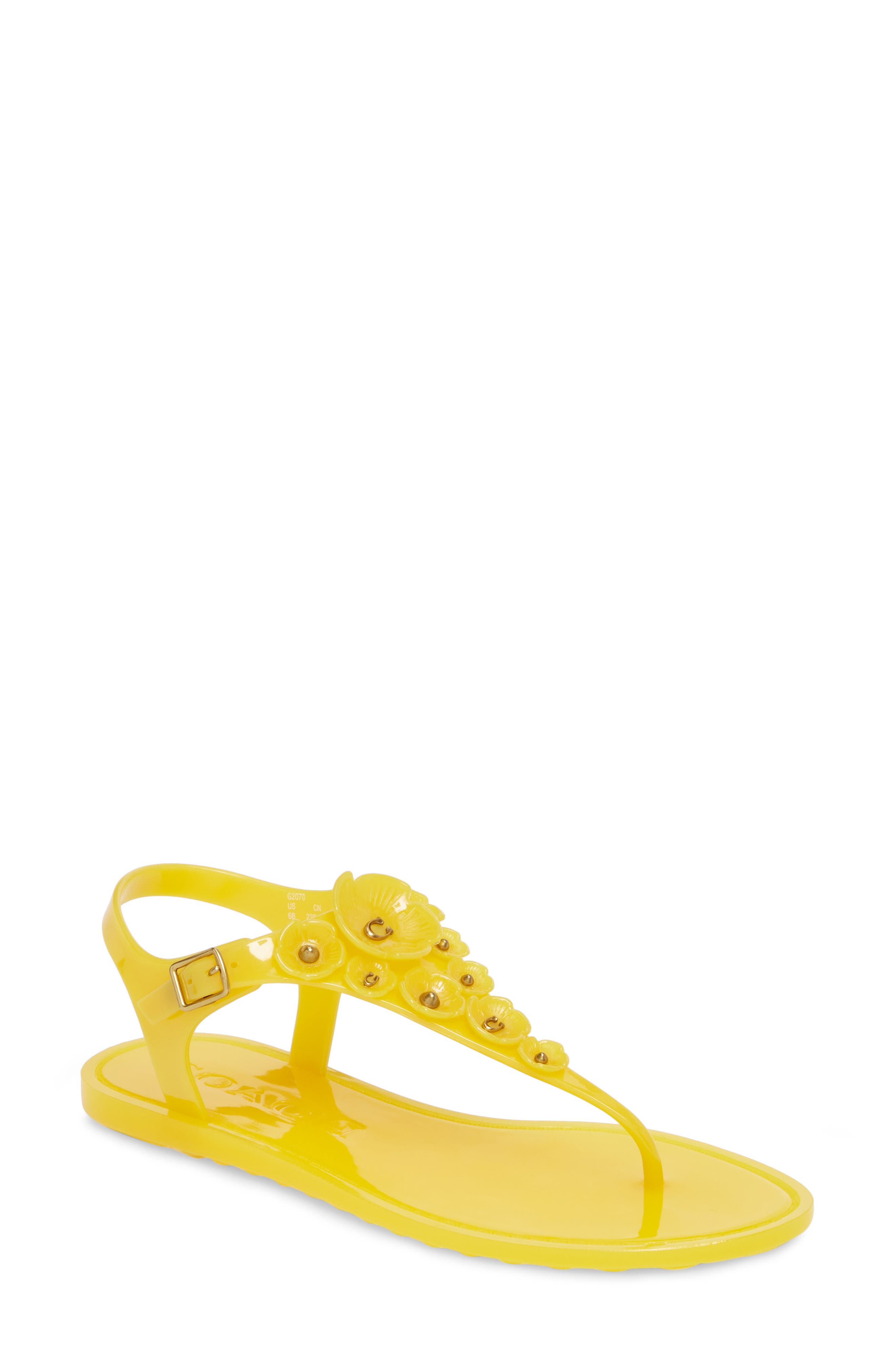 coach jelly flip flops