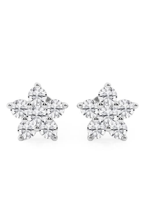 BADGLEY MISCHKA BADGLEY MISCHKA COLLECTION WHITE GOLD LAB CREATED DIAMOND STAR STUD EARRINGS