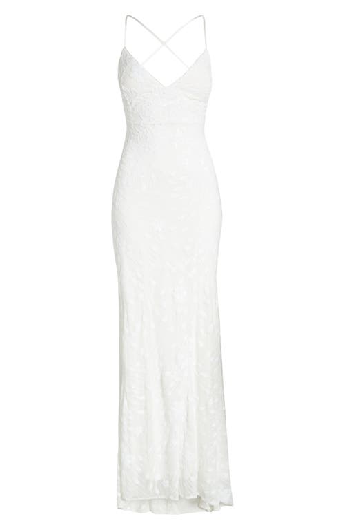 Shop Lulus Photo Finish Sequin High-low Maxi Dress In White/shiny White