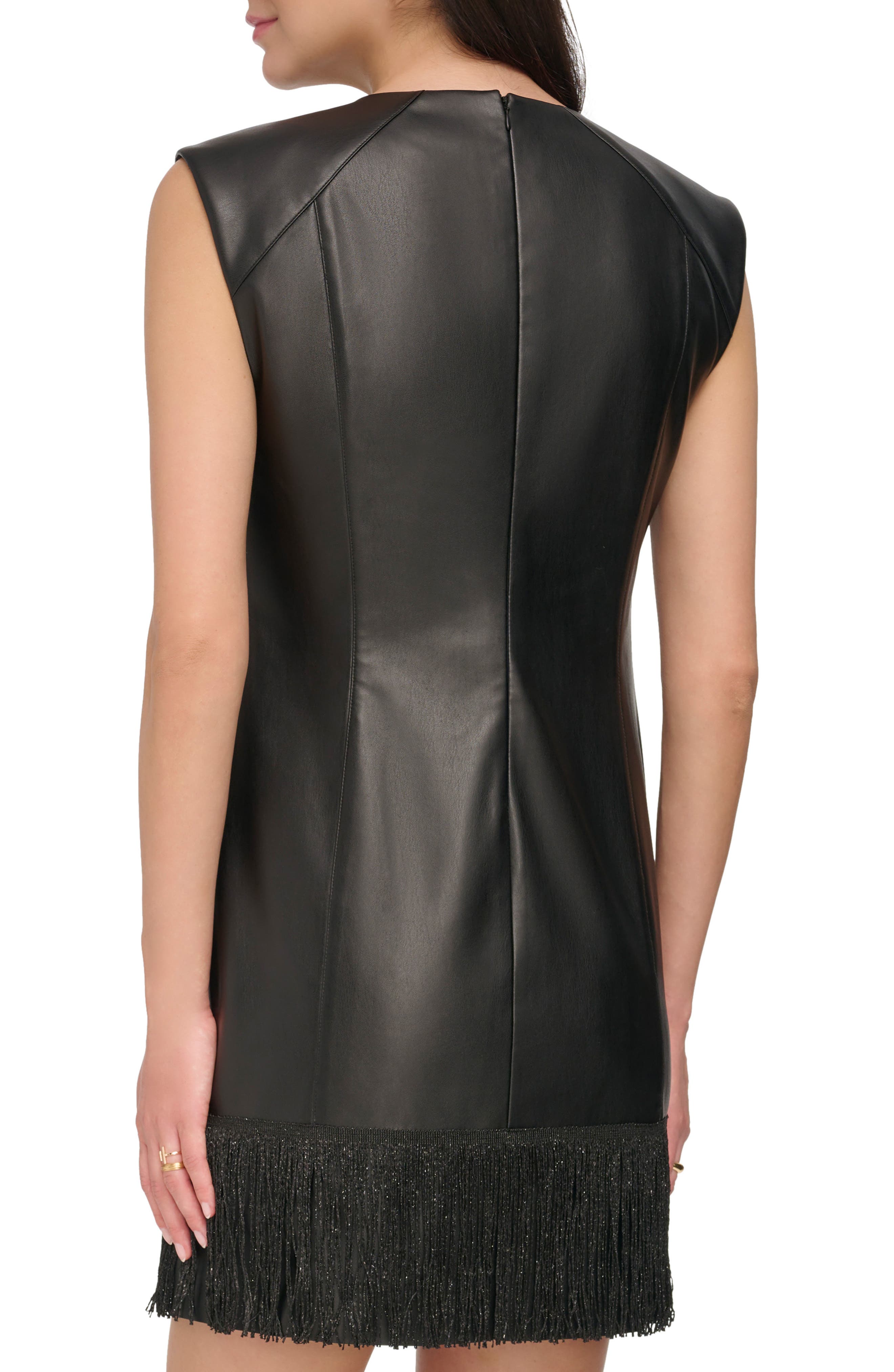 corset dress leather strap Women's Leather Lace Up Corset - Black - L - Scarlett main image 1
