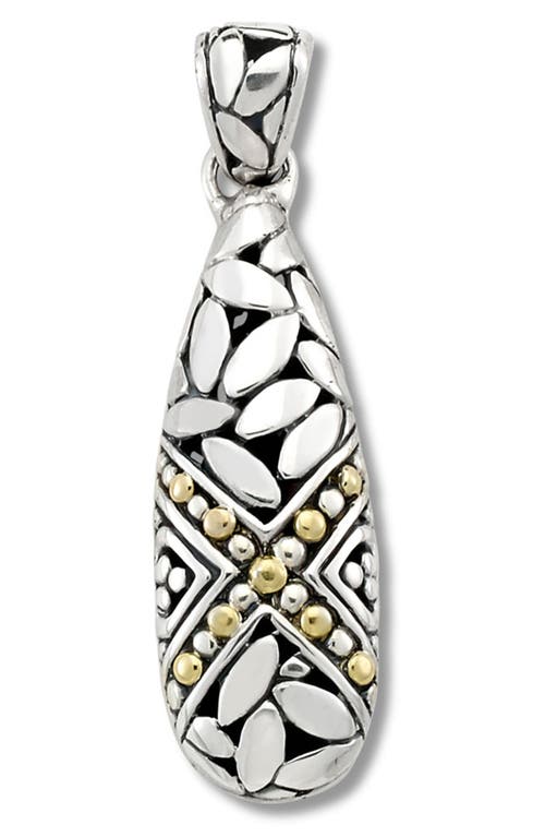 Samuel B. 18k Gold & Sterling Silver Leaf Design Pendant In Silver/gold