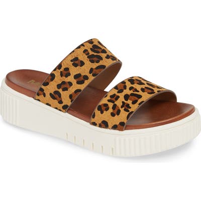 Mia Lexi Platform Slide Sandal, Brown