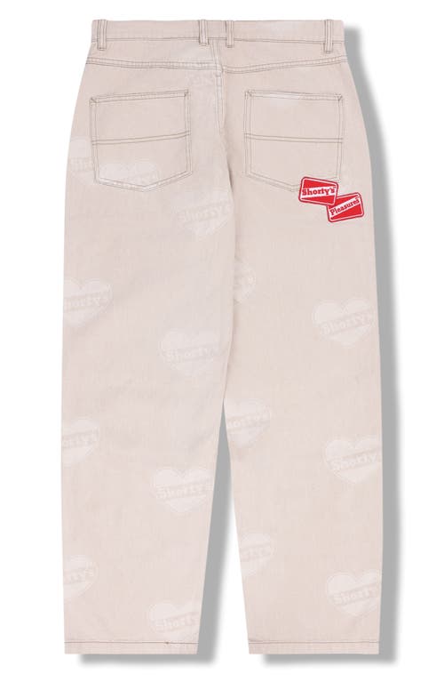 Shop Pleasures X Shorty's Heart Ultra Loose Fit Work Pants In Beige