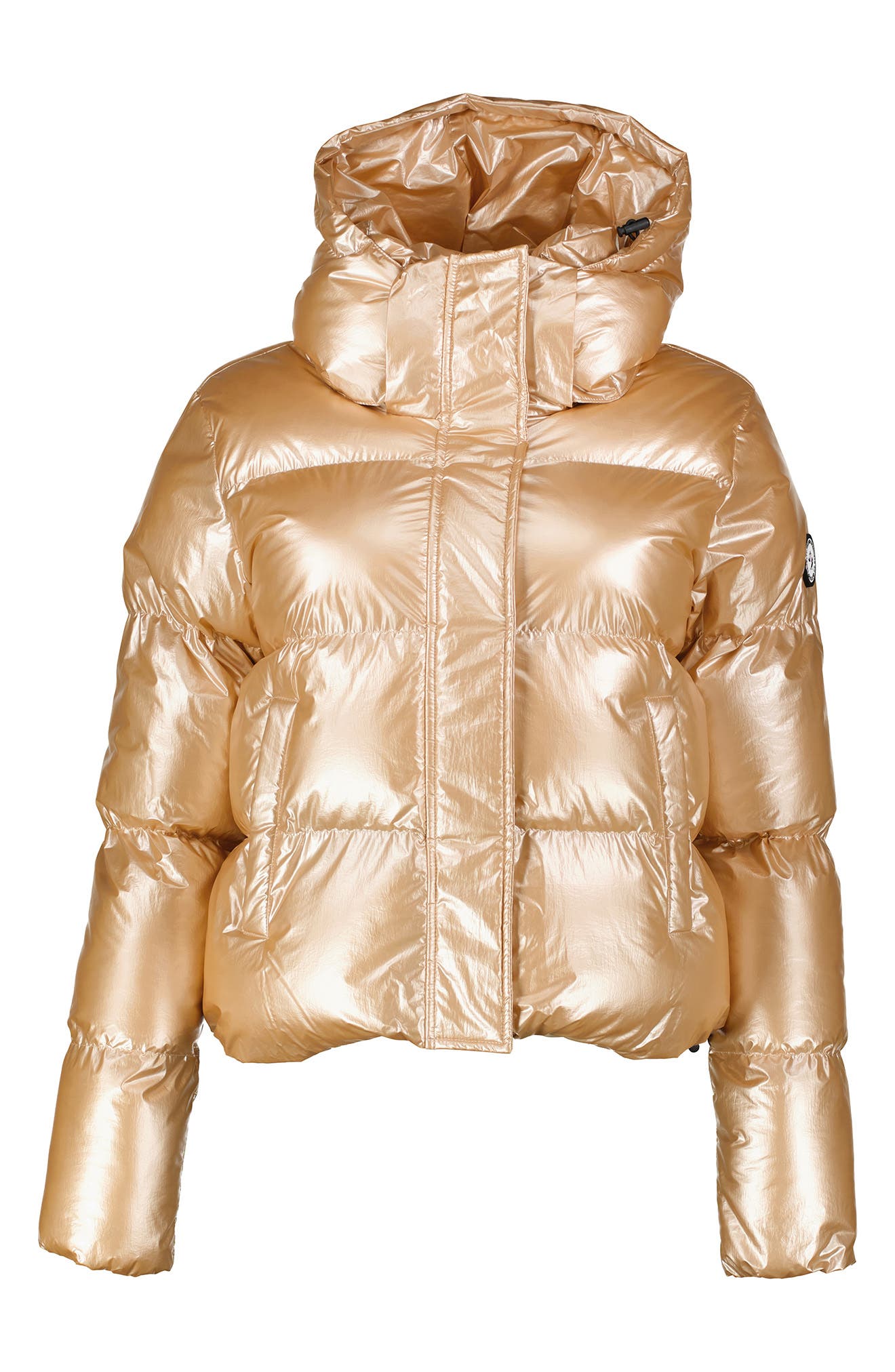 patent puffer jacket