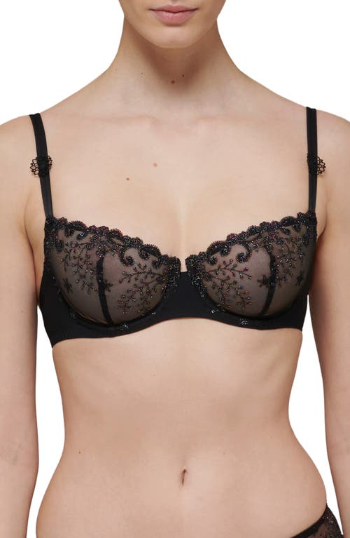 Shop Simone Perele 'delice' Underwire Demi Bra In Gem Black