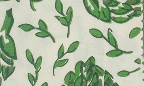 Tiramisu Green Artichoke Bliss Block Print Cotton Napkins In Green