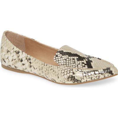 Steve Madden Feather Loafer Flat- Metallic