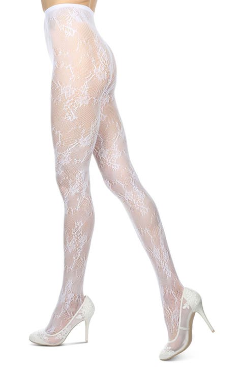 White Stockings With Bow for Men, Silky Stockings to Wear for