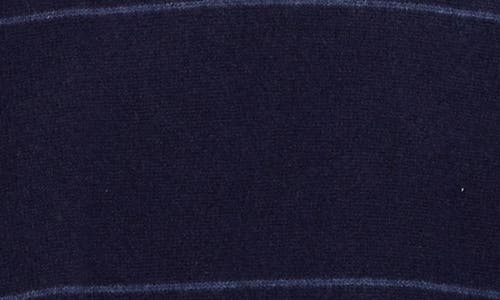Bruno Magli Stripe Cashmere Sweater In Navy