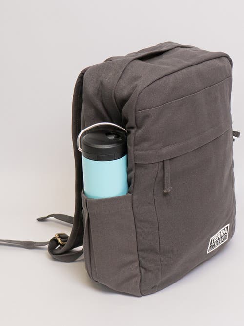 Terra Thread Sustainable Backpack For School And Everyday Use In Charcoal Grey