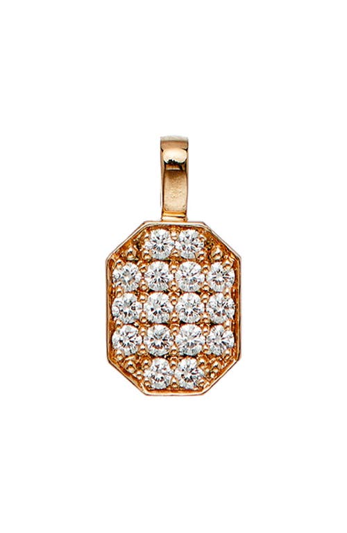 Sethi Couture Small Pav� Diamond Tag Pendant in 18K Rg at Nordstrom
