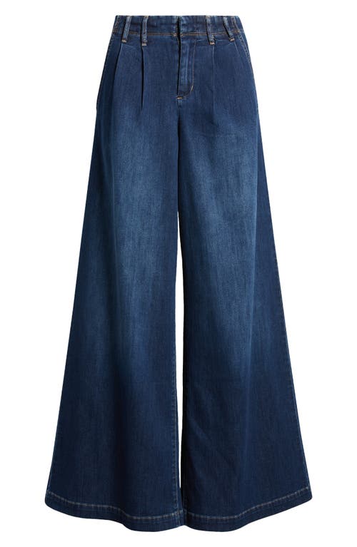 Shop 1822 Denim Pleated High Waist Super Wide Leg Jeans In Quinlin