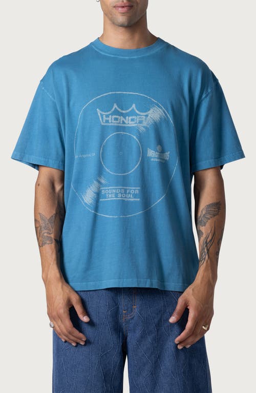 Shop Honor The Gift Vinyl Cotton Graphic T-shirt In Blue