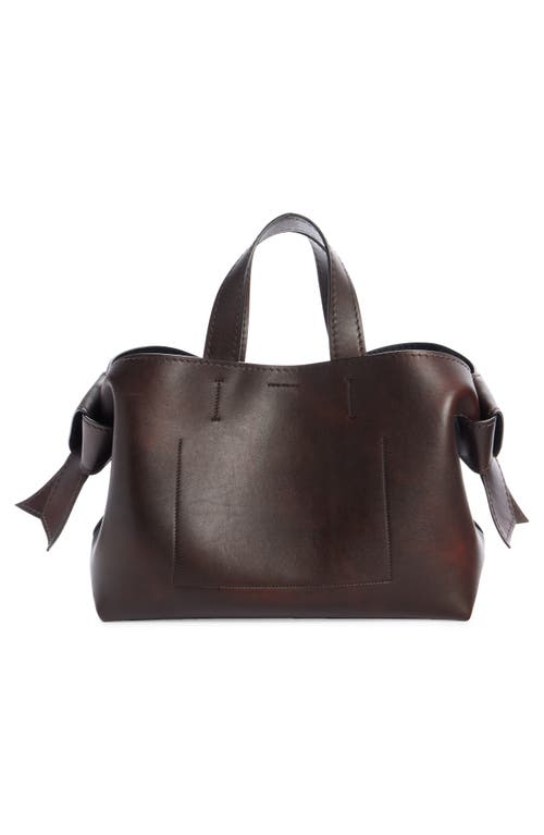 Shop Acne Studios Musubi Leather Tote In Dark Brown