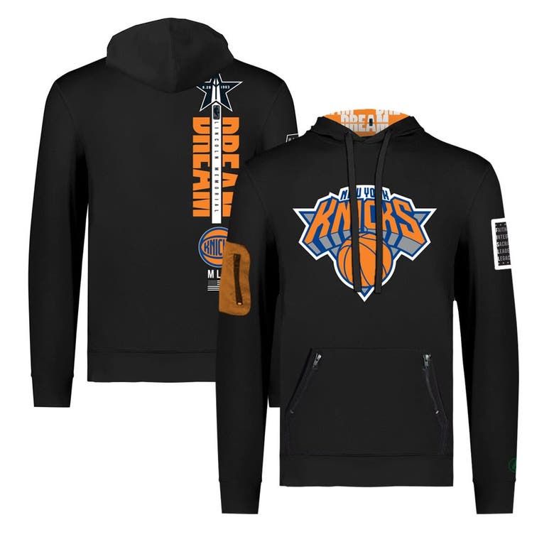 Shop Fisll Unisex  X Black History Collection  Black New York Knicks Pullover Hoodie