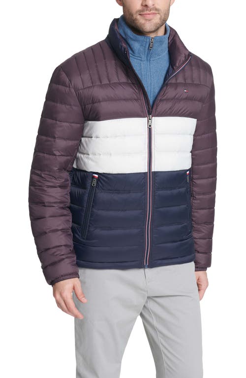 Tommy Hilfiger Real Down Packable Puffer Jacket In Port Combo