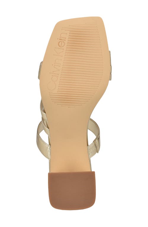 Shop Calvin Klein Pretty Slide Sandal In Gold