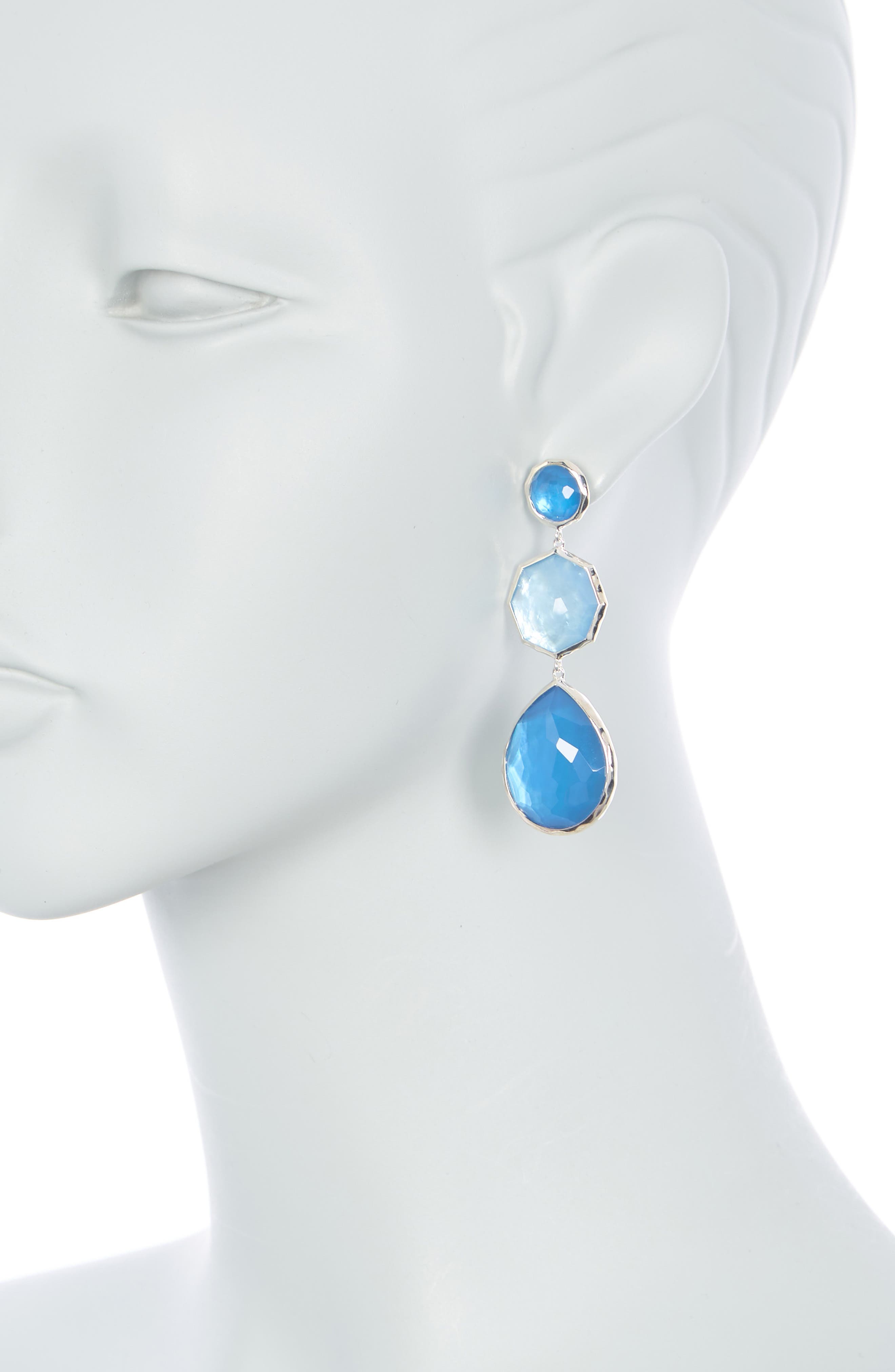Ippolita Wonderland Gemstone Crazy 8's Drop Earrings In Silver