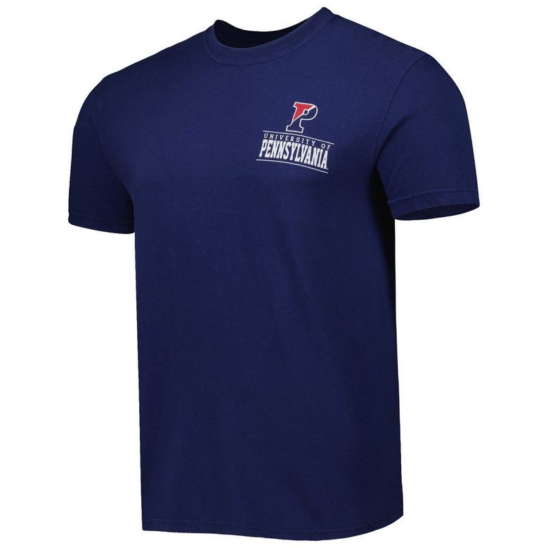 Shop Image One Navy Pennsylvania Quakers Logo Campus Icon T-shirt