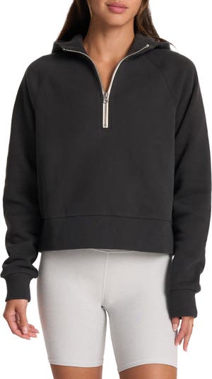 Cotton-blend fleece hoodie in black - Acne Studios