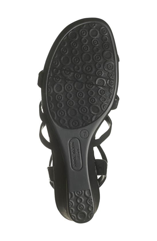 Anne Klein Bijou Strappy Wedge Sandal In Black