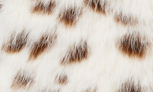 Shop Bernardo Animal Print Faux Fur Jacket In White/brown