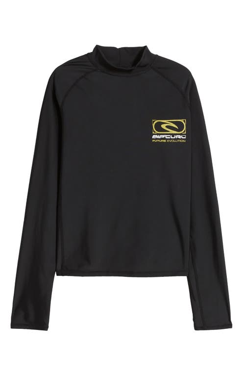 Shop Rip Curl Kids' Future Evolution Uv Long Sleeve Performance Rashguard In Black