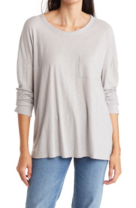 Women's Grey Long Sleeve Shirts | Nordstrom Rack