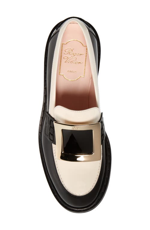 Shop Roger Vivier Viv Rangers Spectator Loafer In Black/ivory