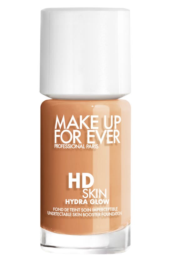 Shop Make Up For Ever Hd Skin Hydra Glow Skin Care Foundation With Hyaluronic Acid In 3y42 - Warm Pralin