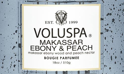 Voluspa Makassar Ebony & Peach Large Jar Candle In Makassar Ebony Peach