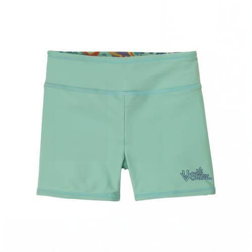 Shop Uv Skinz Reversible Active Swim Shorts In Dancing Starfish/seaglass