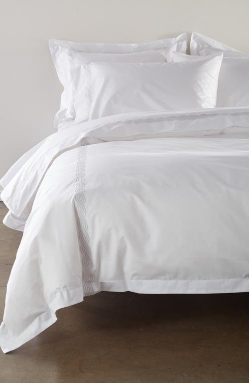 Matouk Triple Chain Duvet Cover & Sham Set in Silver at Nordstrom, Size Full