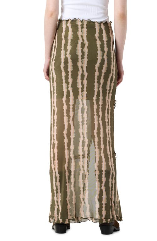 Shop Noisy May Emmy Maxi Skirt In Green Moss Aop